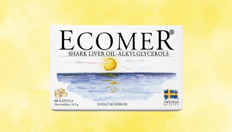 ECOMER suplement na žutoj pozadini
